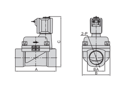 Dimensions AirTAC - Solenoid Valve 2L Series