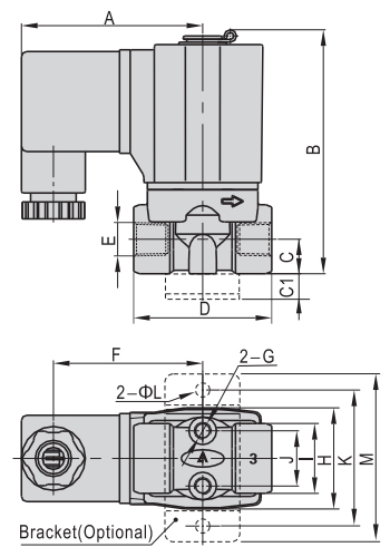 Dimensions AirTAC - Solenoid Valve 2W Series