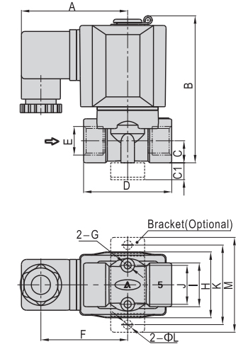 Dimensions AirTAC - Solenoid Valve 2W Series