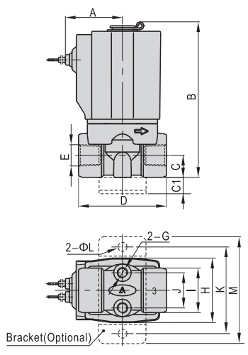 Dimensions AirTAC - Solenoid Valve 2W Series