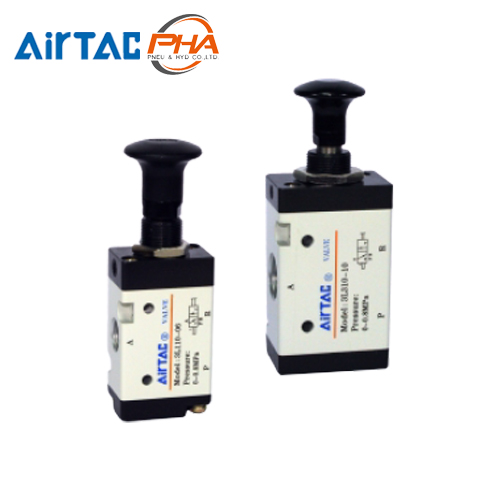 AirTAC - แมคคานิควาล์ว Mechanical Valve แบบวาล์วมือกด 3L Series