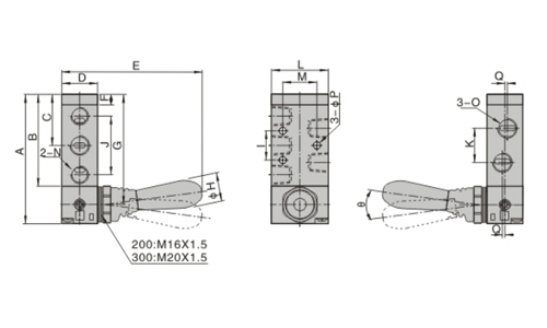 Dimensions AirTAC - Mechanical Valve 4H Series