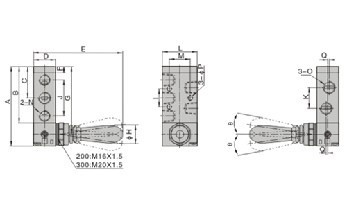 Dimensions AirTAC - Mechanical Valve 4H Series