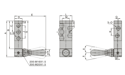 Dimensions AirTAC - Mechanical Valve 4H Series