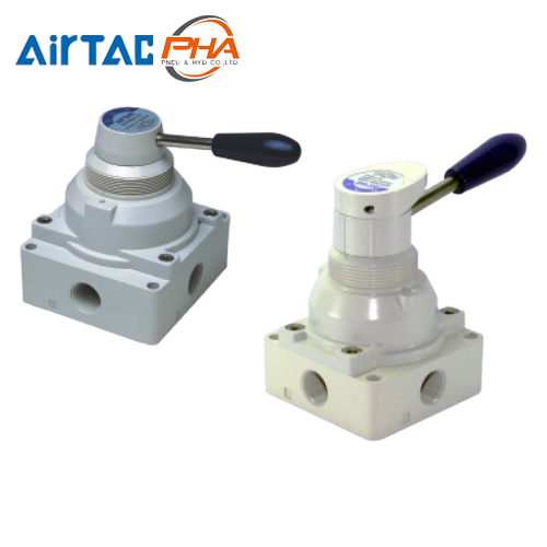 AirTAC - แมคคานิควาล์ว Mechanical Valve แบบวาล์วมือโยก 4HV, 4HVL Series