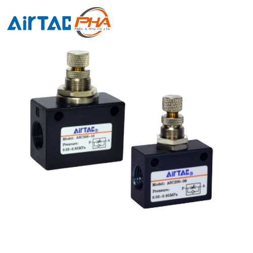 AirTAC - วาล์วควบคุมอัตราการไหล ของก้อนกระบอกลม ASC Series