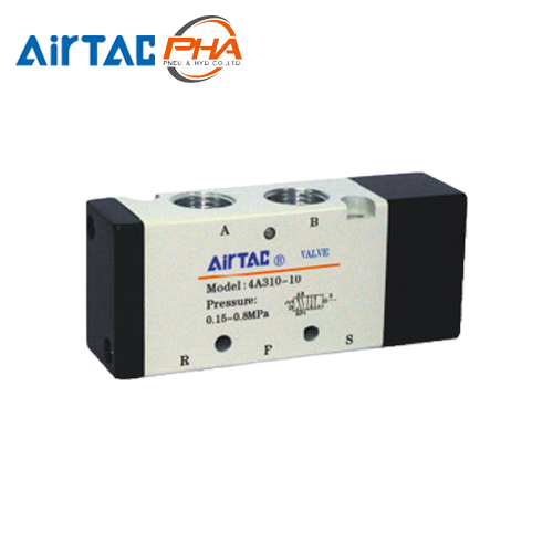 AirTAC - วาล์วควบคุมทิศทางการไหลด้วยแรงลม ชนิด 5/2, 5/3 ทาง รุ่น 4A (4A Series)