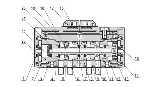 Inner AirTAC - วาล์วควบคุมทิศทางการไหลด้วยลม EAV ISO Standard Series
