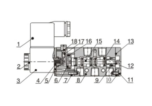 Inner structure AirTAC - Solenoid Valve 4V series