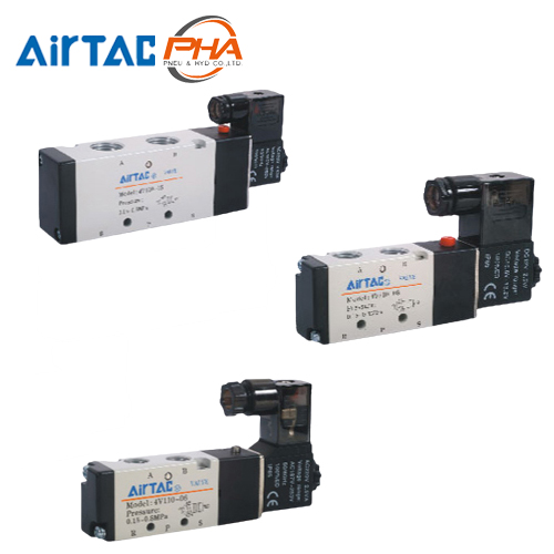 AirTAC - Solenoid Valve วาล์วควบคุมทิศทางหรือโซลินอยด์วาล์ว 4V Series