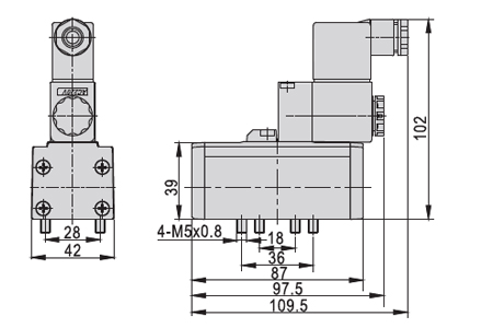 Dimensions AirTAC - Solenoid Valve ESV Series
