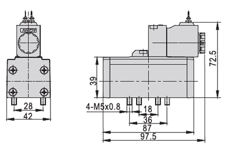 Dimensions AirTAC - Solenoid Valve ESV Series