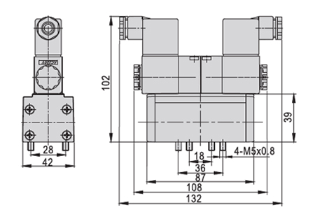 Dimensions AirTAC - Solenoid Valve ESV Series