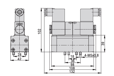 Dimensions AirTAC - Solenoid Valve ESV Series