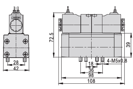 Dimensions AirTAC - Solenoid Valve ESV Series