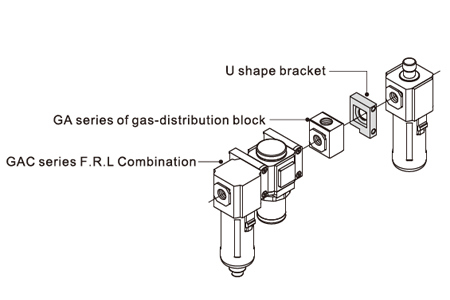 AirTAC - ตัวแยกทางลม GA Series