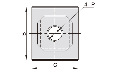 Dimensions AirTAC - ตัวแยกทางลม GA Series