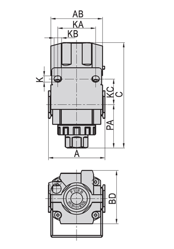 Dimensions AirTAC - On-Off Valve GZ Series